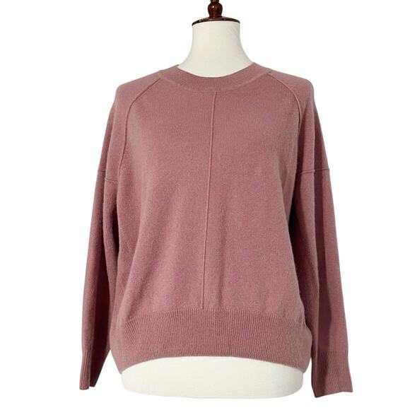 Design‎ History Women's Pink Drop Shoulder Pure Cashmere Sweater Size S - Picture 1 of 9
